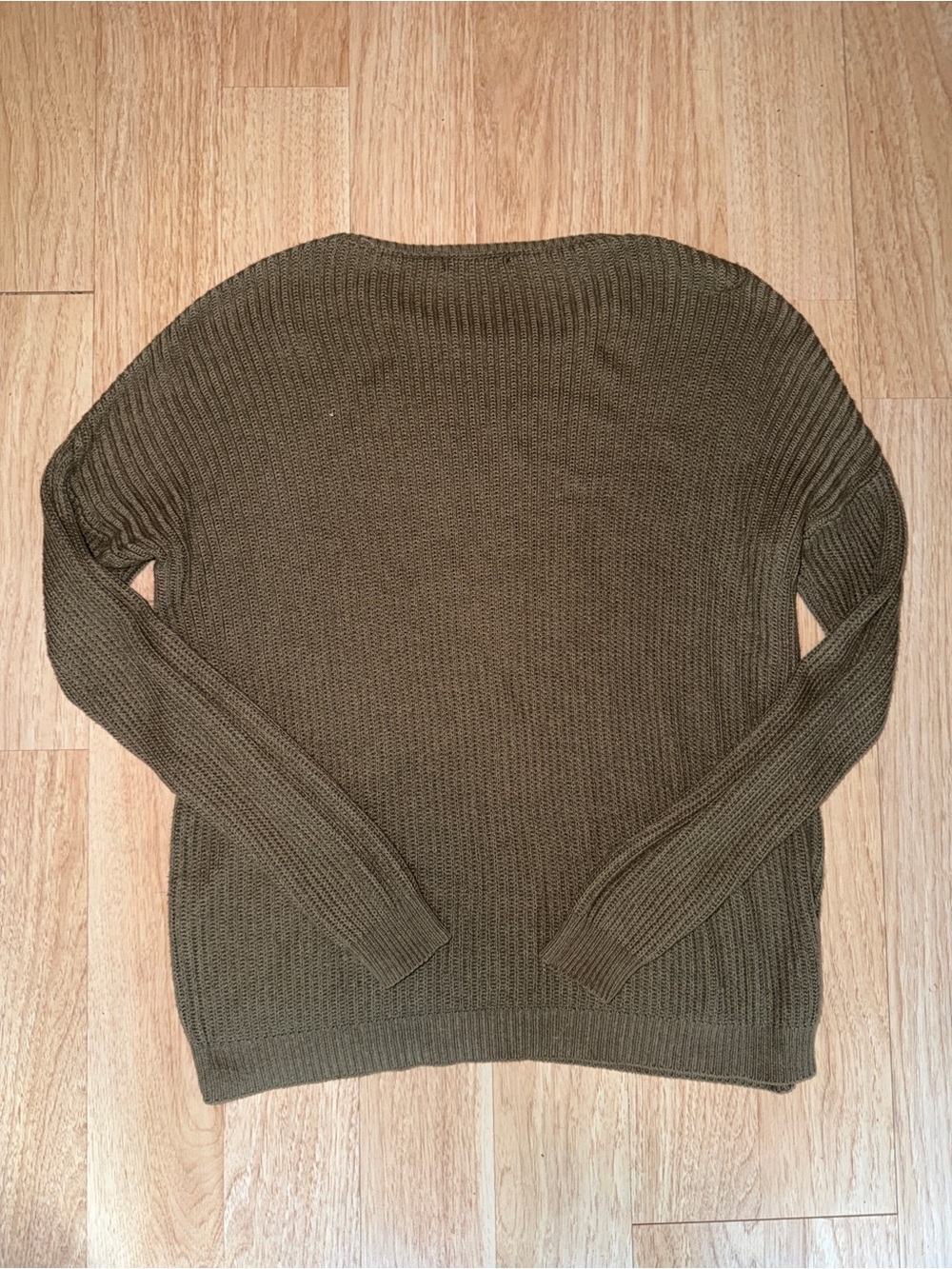Olive Rib-Knit Sweater - Picture 4 of 4